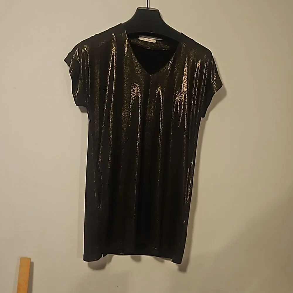 ELLision woman mini dress gold black S
